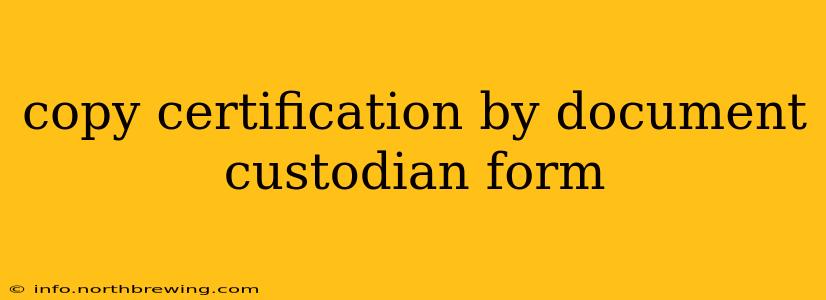 copy certification by document custodian form