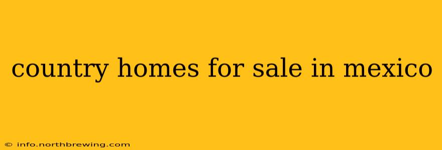 country homes for sale in mexico