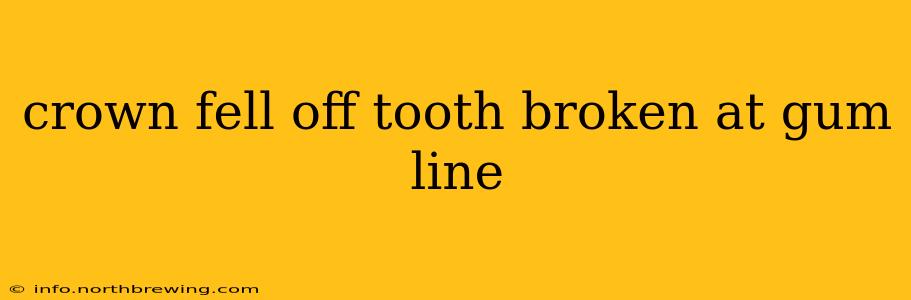 crown fell off tooth broken at gum line