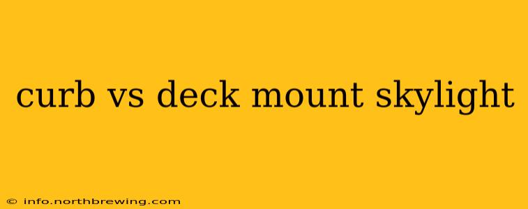 curb vs deck mount skylight