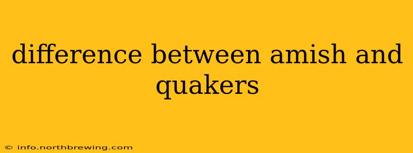 difference between amish and quakers