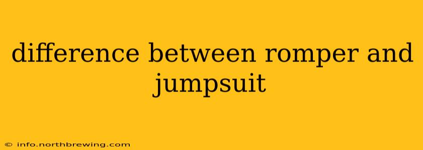 difference between romper and jumpsuit