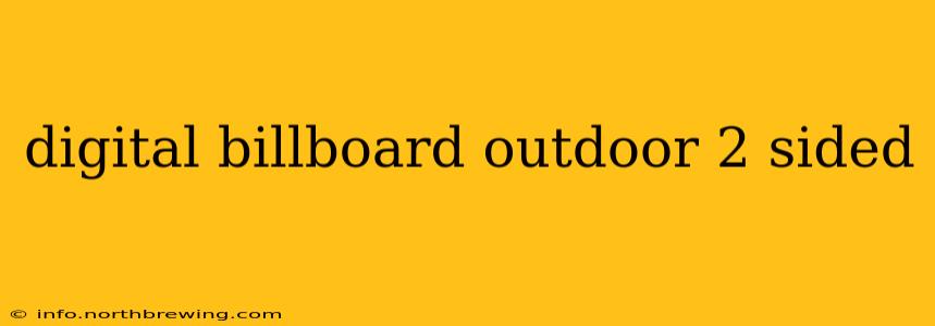 digital billboard outdoor 2 sided