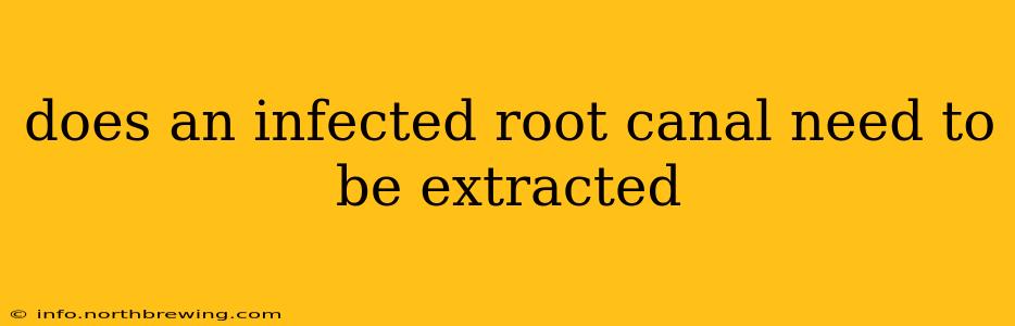 does an infected root canal need to be extracted