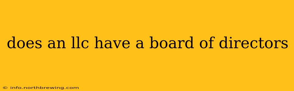 does an llc have a board of directors