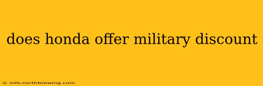does honda offer military discount