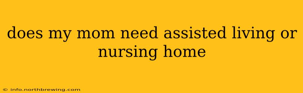 does my mom need assisted living or nursing home