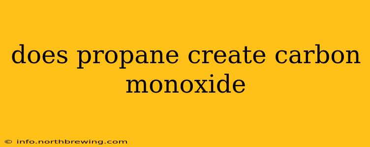 does propane create carbon monoxide