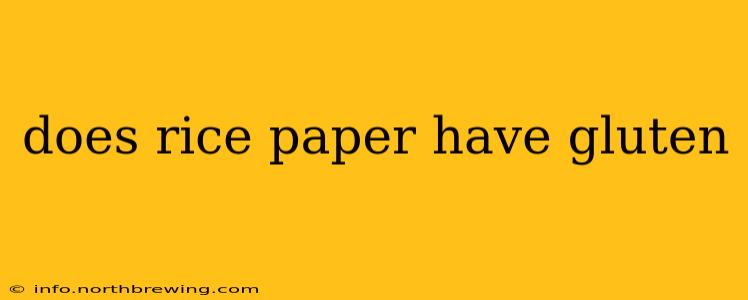 does rice paper have gluten