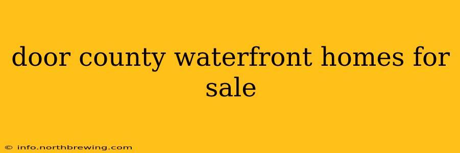 door county waterfront homes for sale