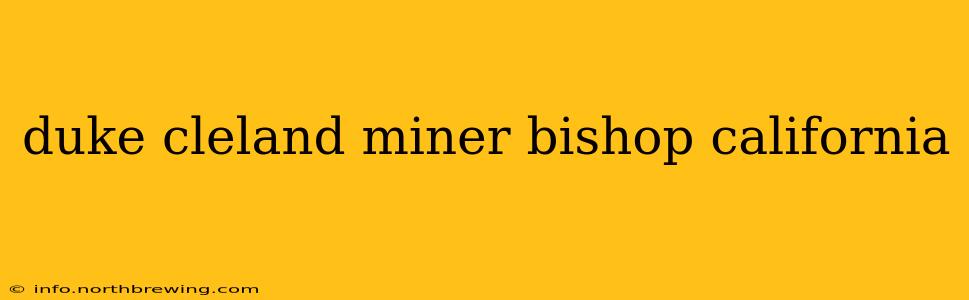 duke cleland miner bishop california