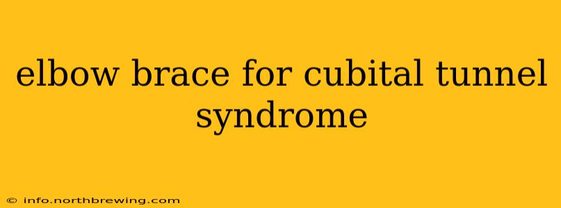 elbow brace for cubital tunnel syndrome