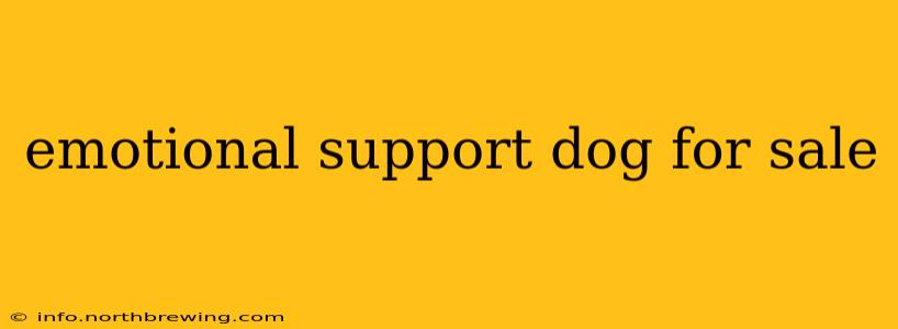 emotional support dog for sale