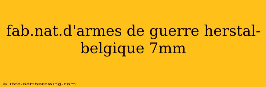fab.nat.d'armes de guerre herstal-belgique 7mm