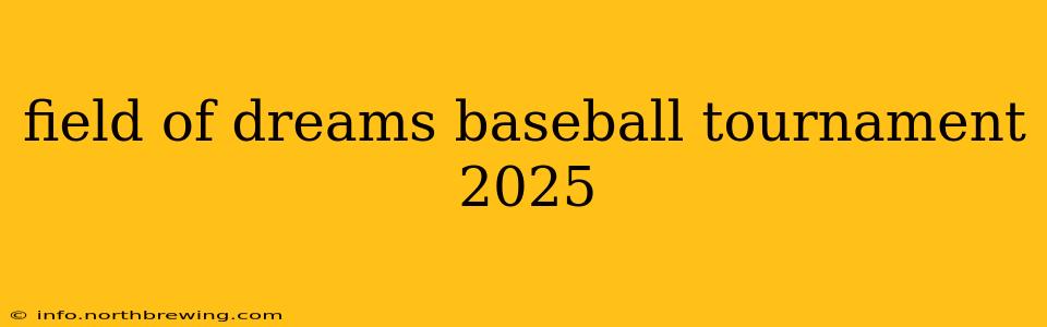 field of dreams baseball tournament 2025