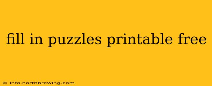 fill in puzzles printable free