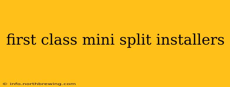 first class mini split installers