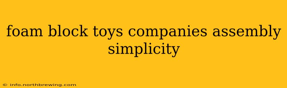 foam block toys companies assembly simplicity