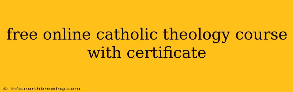 free online catholic theology course with certificate
