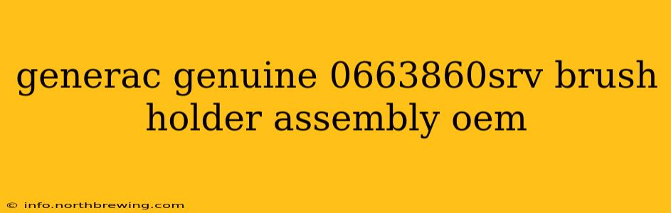 generac genuine 0663860srv brush holder assembly oem