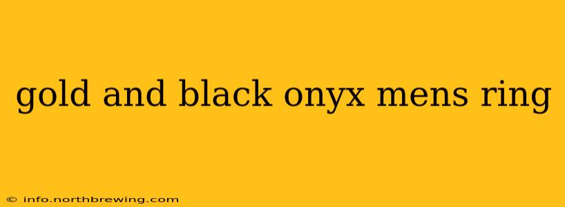 gold and black onyx mens ring
