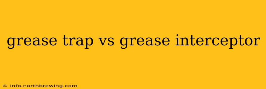 grease trap vs grease interceptor