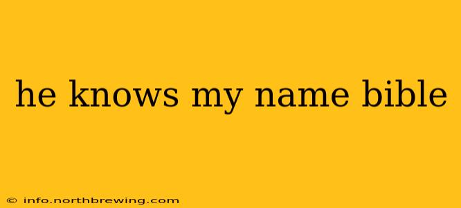 he knows my name bible