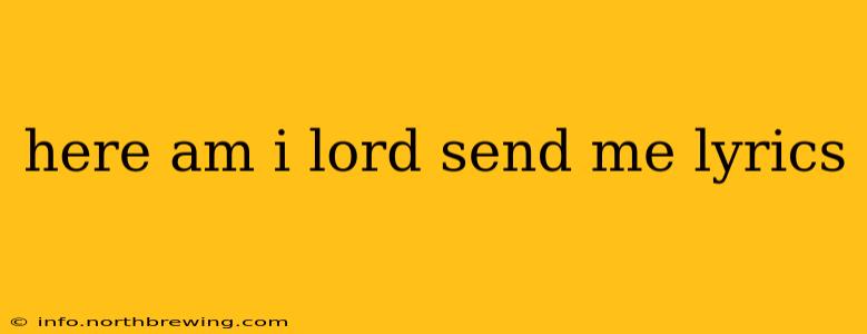 here am i lord send me lyrics