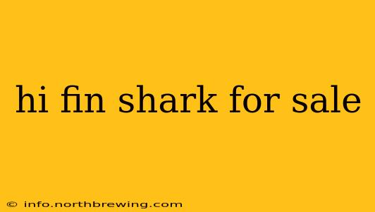 hi fin shark for sale