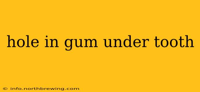 hole in gum under tooth