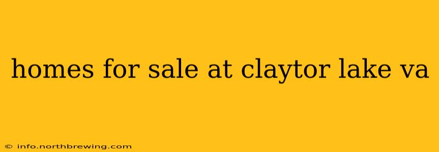 homes for sale at claytor lake va