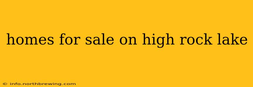 homes for sale on high rock lake