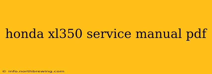 honda xl350 service manual pdf