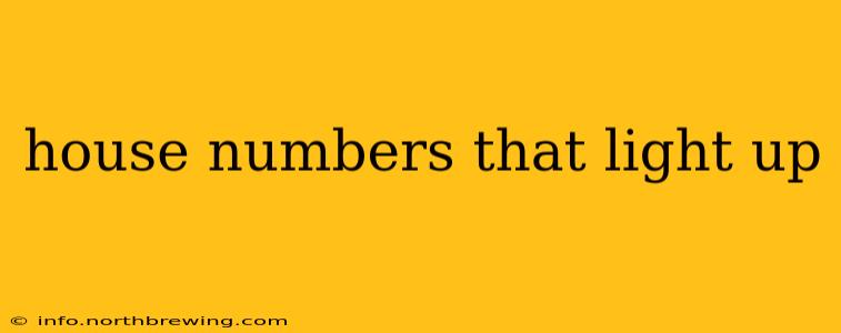 house numbers that light up