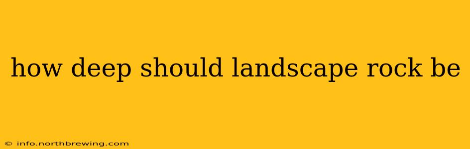 how deep should landscape rock be