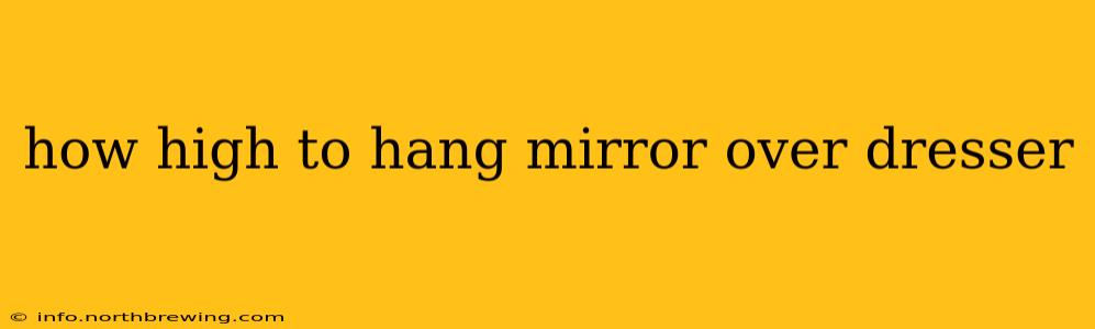 how high to hang mirror over dresser
