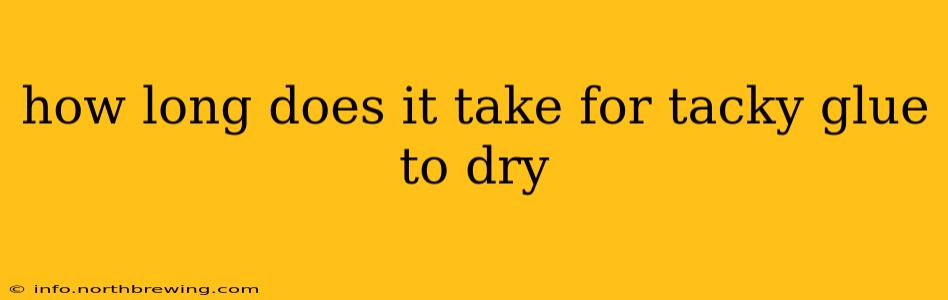 how long does it take for tacky glue to dry