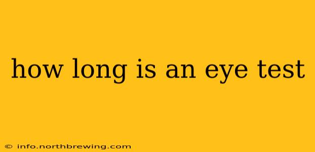 how long is an eye test