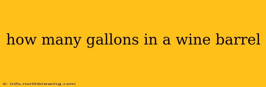 how many gallons in a wine barrel