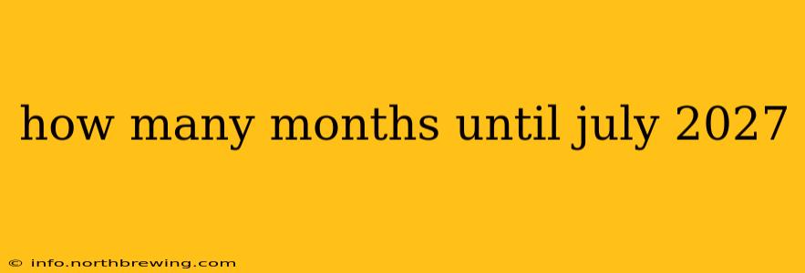 how many months until july 2027