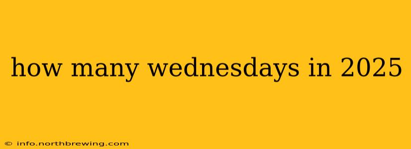how many wednesdays in 2025