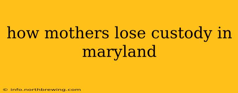 how mothers lose custody in maryland
