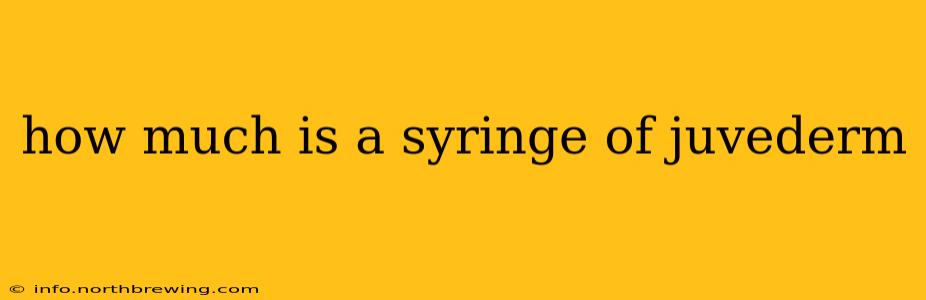 how much is a syringe of juvederm