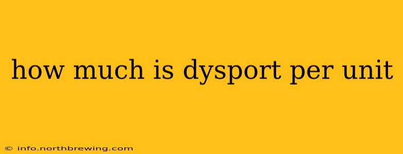 how much is dysport per unit