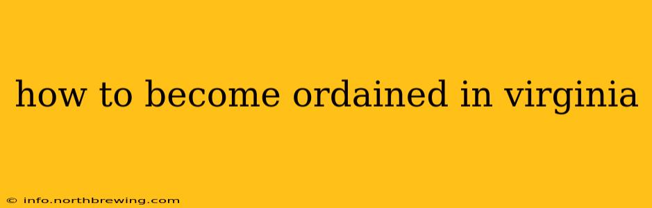 how to become ordained in virginia