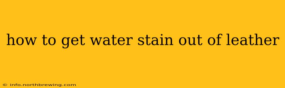 how to get water stain out of leather