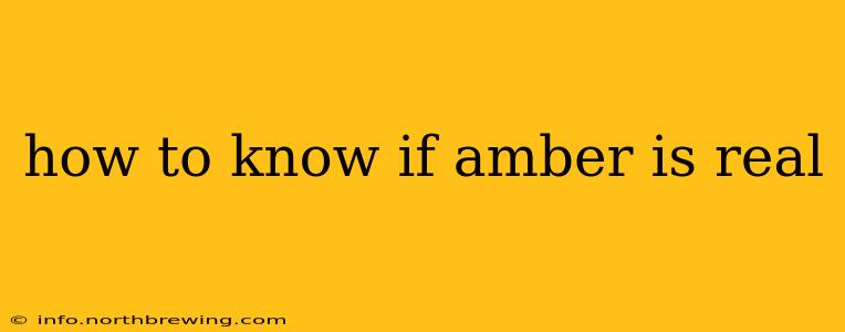 how to know if amber is real