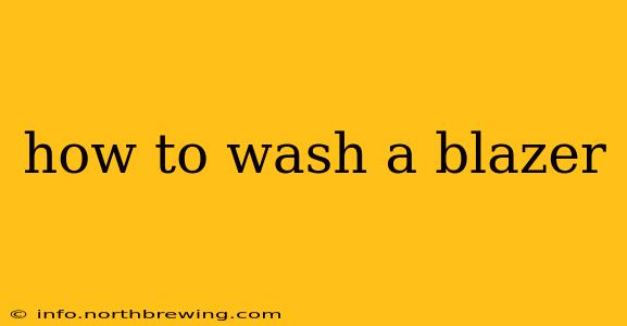 how to wash a blazer