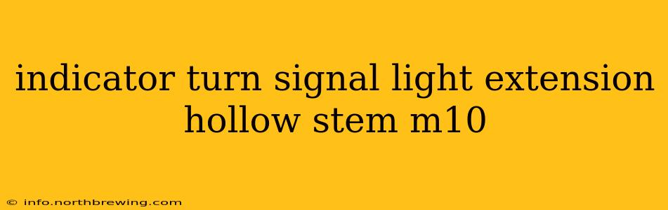 indicator turn signal light extension hollow stem m10