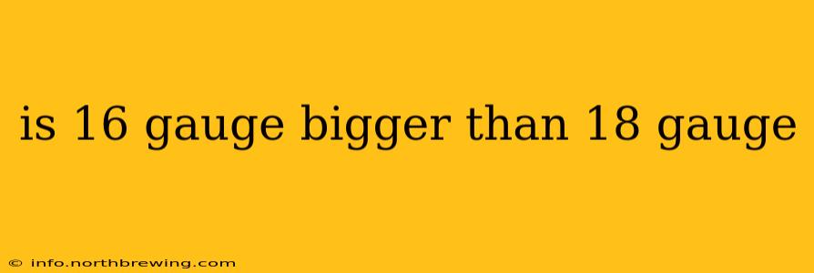 is 16 gauge bigger than 18 gauge